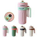 Portable Vacuum Coffee Mug With Temperature Display & Handle