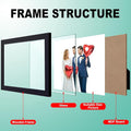 8x10 Picture Frames Made of Solid Wood High Definition Glass