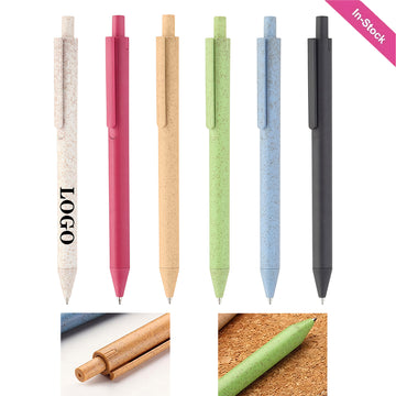Degradable Straw Black Ink Ballpoint Pen With Parker Head