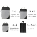 4 Set Travel Compression Packing Cubes For Suitcases