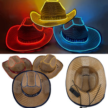 Led Glow Cowgirl Boy Hat With Black Band