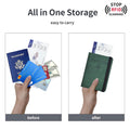 RFID Blocking Leather Travel Wallet Passport Holder
