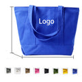 Large Canvas Zippered Tote Bag