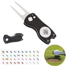 Foldable Golf Divot Tool With Pop-Up Button