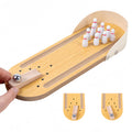 Wooden Toys Mini Bowling Interactive Tabletop Rollerball