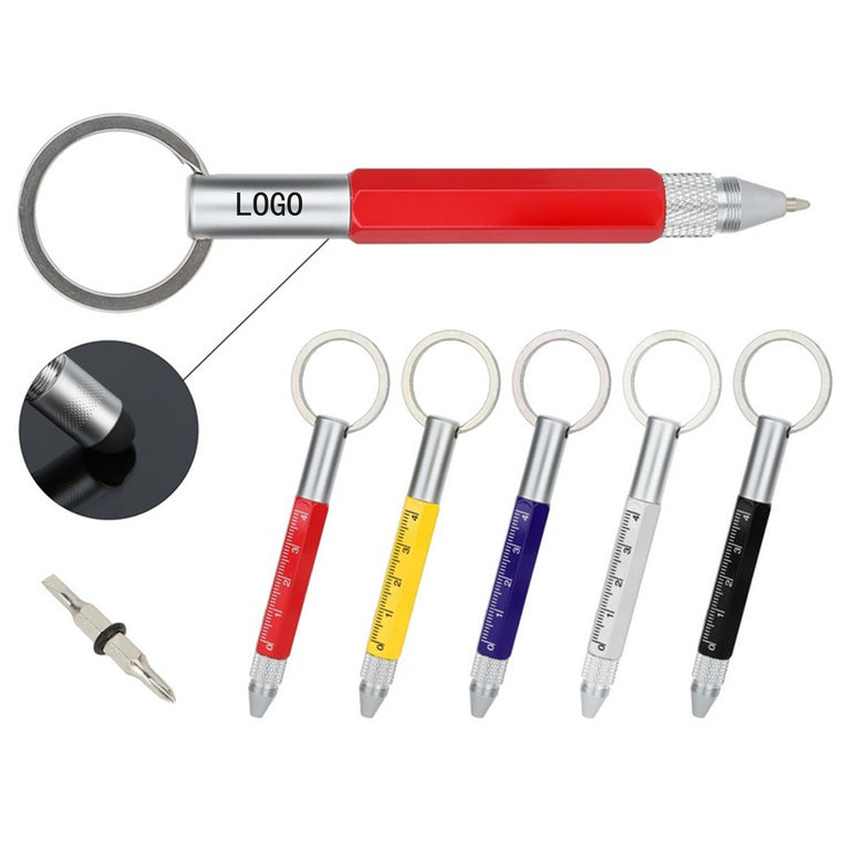 6 In 1 Metal Multifunction Ballpoint Pen
