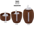 25 Oz Rugby Football Shape Collapsible Silicone Water Bottle