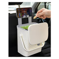 Car Trash Can with Lid and Car Seat Headrest Hook
