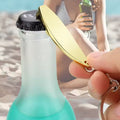 Metal Surfboard Shaped Beer Bottle Opener With Keychain