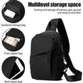 Small Black Sling Crossbody Backpack Shoulder Bag