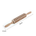 Christmas Embossed Wooden Rolling Pin For Baking Cookies