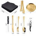 Picnic Silverware Set Gold
