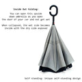 Inversion Auto Open Umbrella w/ C-Shape Handle