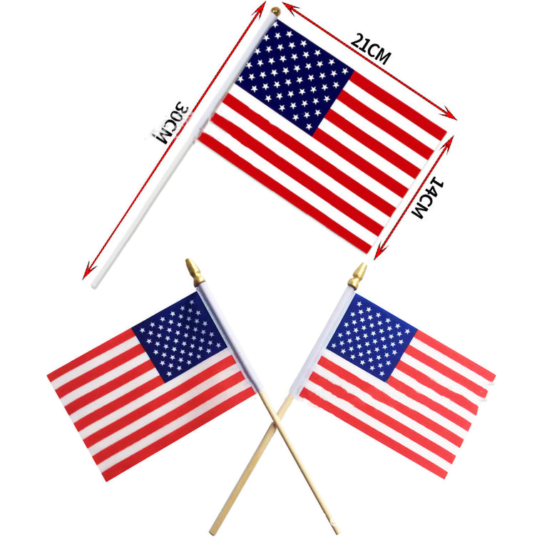 Wooden Pole Hand-Held Flag