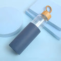 16oz Glass Water Bottles with Bamboo Lid