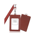 Pu Leather Card Holder With Lanyard