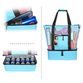Mesh Beach Tote Bag With Cooler Insulated