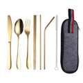 Portable Stainless Steel Reusable Cutlery Set with Case