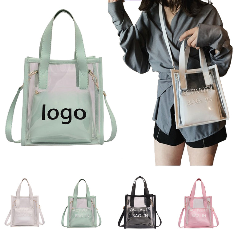 2 In 1 Transparent Shoulder Bag Jelly Handbag