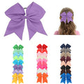 Jumbo 8 Inch Cheer Hair Bow With Elastic Holder