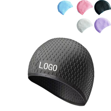 Bubble Silicone Swim Cap With Ear Protection