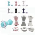 17 Oz Silicone Collapsible Water Bottle Cup With Carabiner