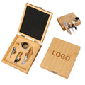 4 Piece Bamboo Wine Tool Set