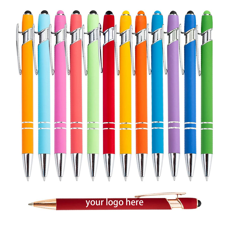 2-in-1 Stylus Retractable Ballpoint Pen with Stylus Tip