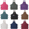 Cotton Canvas Cross Back Adjustable Apron