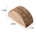 Natural Wood Log Card Holder