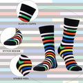 Custom Full Color logo Knit Cotton Crew Jacquard Socks