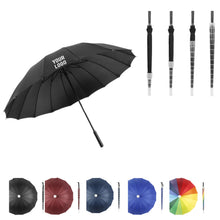 16-Rib Long-Handle Automatic Umbrella With Waterproof Cover