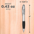Rubber Grip Black Ink Plastic Ballpoint Pen