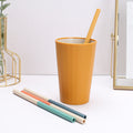 A Set Of Wheat Straw Cups and Straw Straws