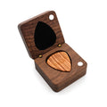 Custom Rectangle Wooden Guitar Picks Box including 1pcs Pick