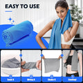 Custom Portable Cooling Towel w/ Silicone Case & Carabiner