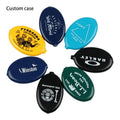 Oval Pvc Rubber Squeeze Coin Pouch With Chain Coin Holder