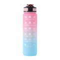32Oz Sports Water Bottle With Time Marker & Straw