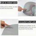 Portable U-Shaped Push Inflatable Neck Pillows Travel