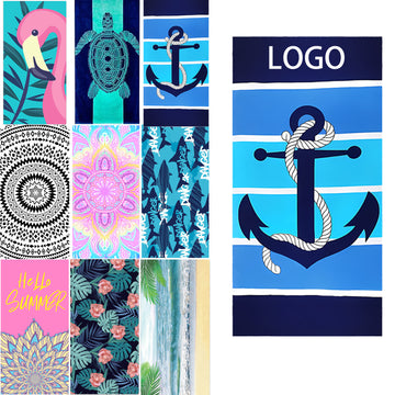 Custom Full Color Dye Sublimated Microfiber Beach Towel