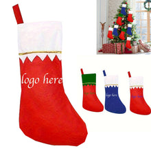 Golden Velvet Non-Woven Fabric Christmas Socks