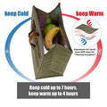 Waterproof Foldable Waxed Canvas Lunch Cooler Insulated Bag