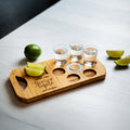 Wooden Rectangular Tequila Cup Tray