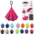 Inverted Reverse Umbrella with C-Shaped Handle