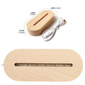 Wood Led Light Base