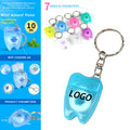 Tooth-Shaped 10M Dental Floss With Keychain