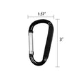 3" Aluminum Flat Type Carabiner Keychain D Shape Buckle