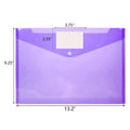 Clear Document Folders File Plastic Envelopes Snap Closure