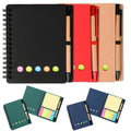 Eco Spiral Notebook With Sticky Pen Set