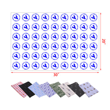 White Semitransparent Full Imprinted Wrapping Tissue Paper